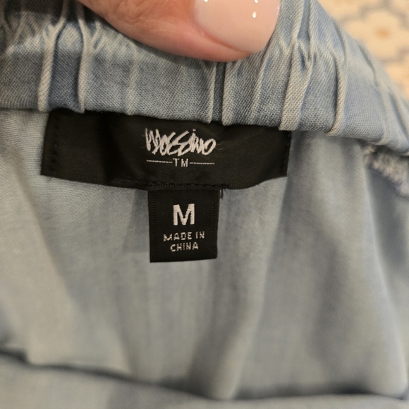 Women's Denim Off the Shoulder Dress by Mossimo, Size Medium - Picture 4 of 8